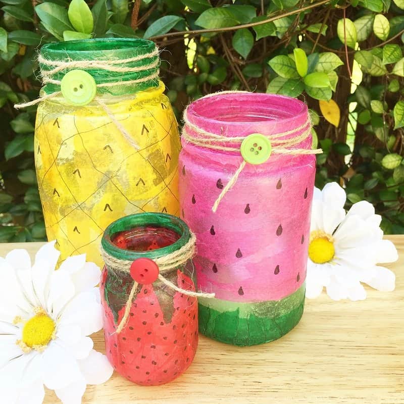 Create fruit inspired mason jars for Spring parties