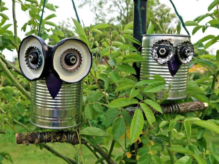 How to make a recycled tin can owl 12