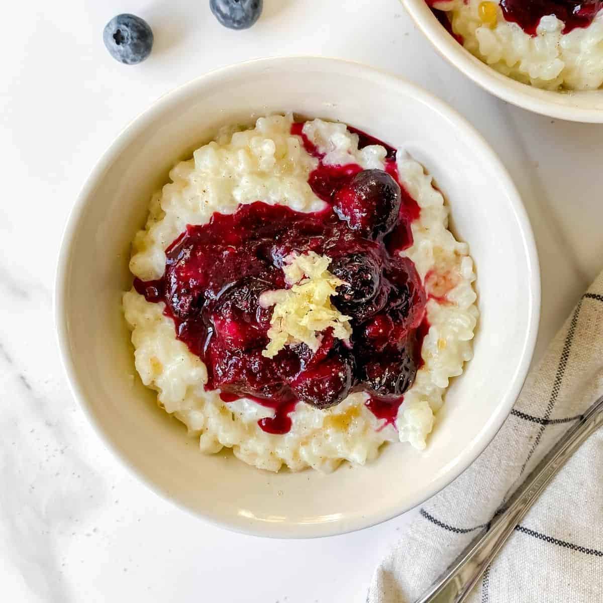 blueberry rice pudding 5
