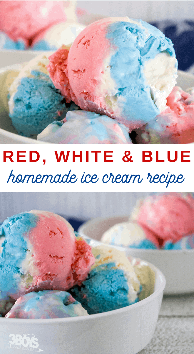 red white and blue homemade ice cream recipe