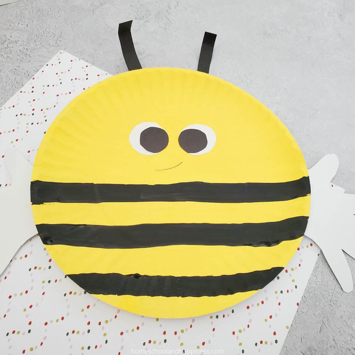 Bee Handprint Craft with Paper Plates