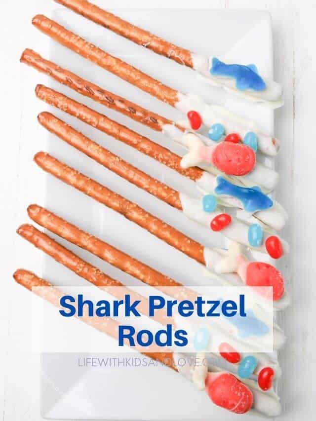 Shark Pretzel Rods for Kids