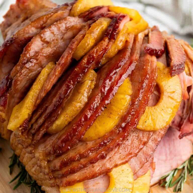 Baked Ham with Pineapple and Brown Sugar