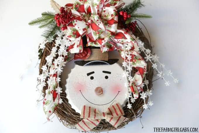 Jolly Snowman Christmas Wreath feature1