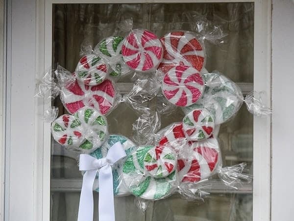peppermint candy wreath 1